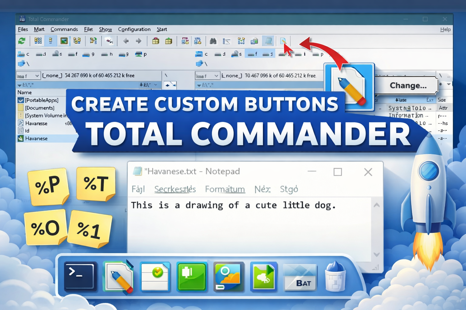 Custom buttons in Total Commander